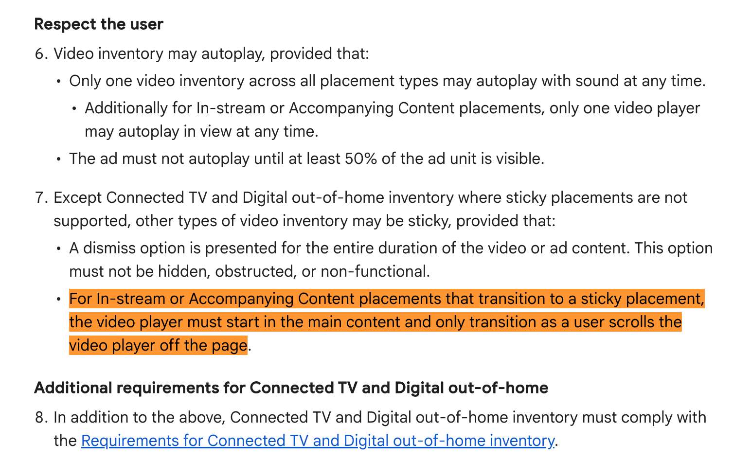 Google Adsense Video Policy