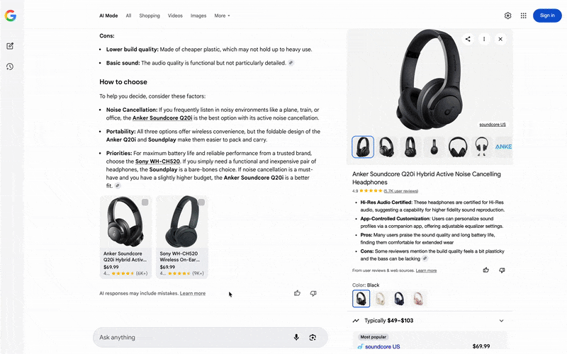 Google Ai Mode Ai Generated Product Summary Generating