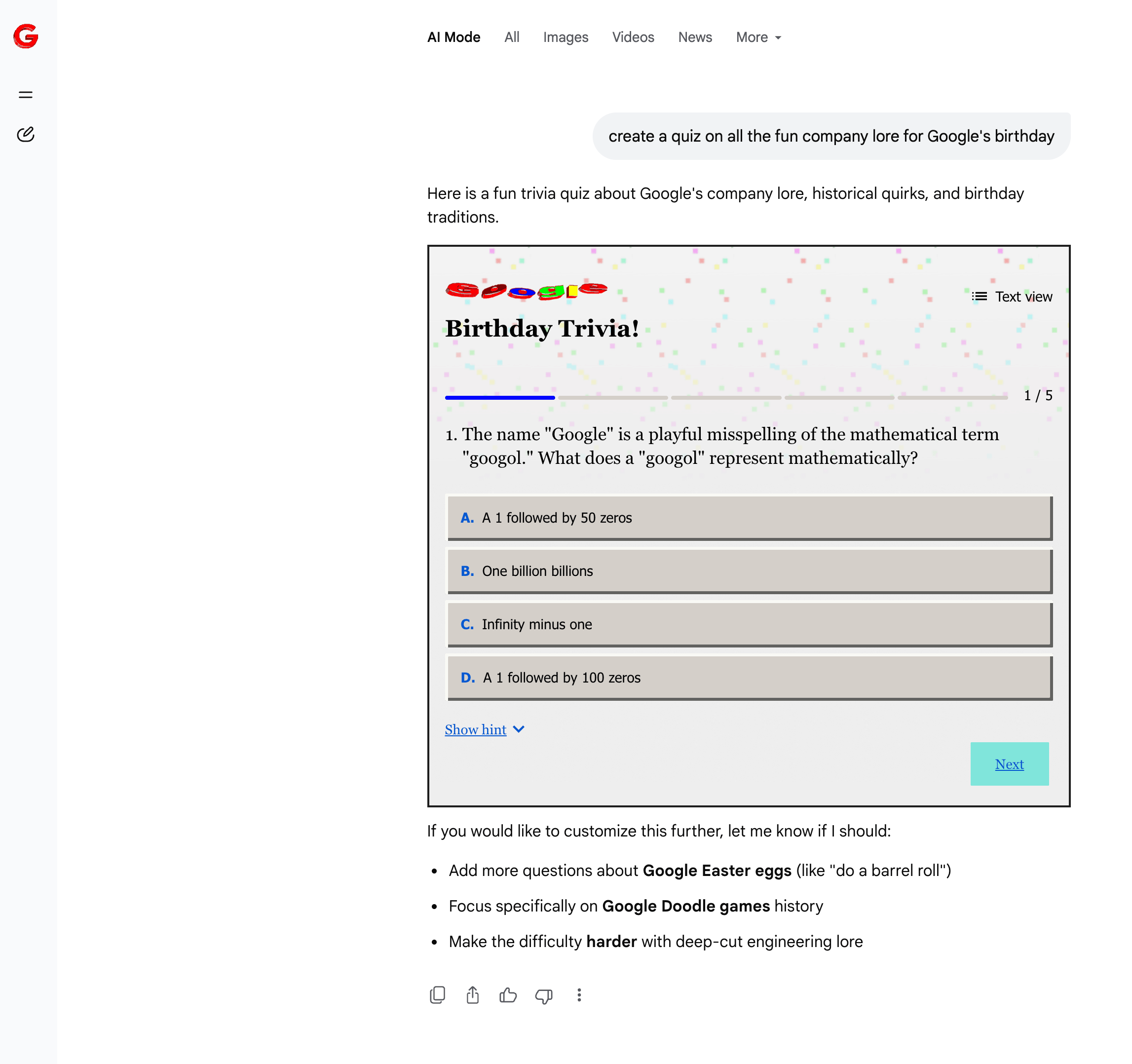 Google Ai Mode Birthday Trivia