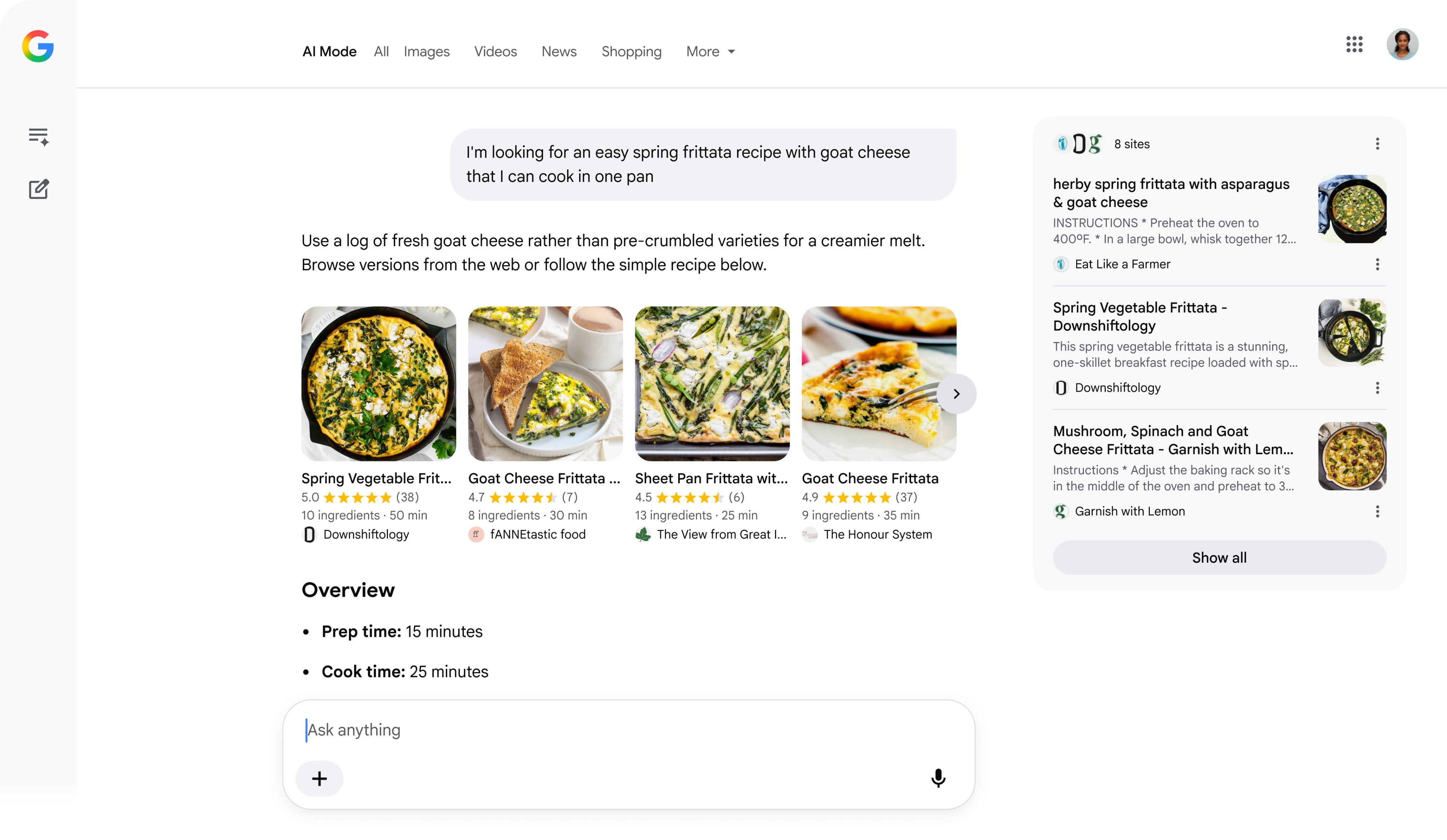 Google Ai Mode Recipe Update