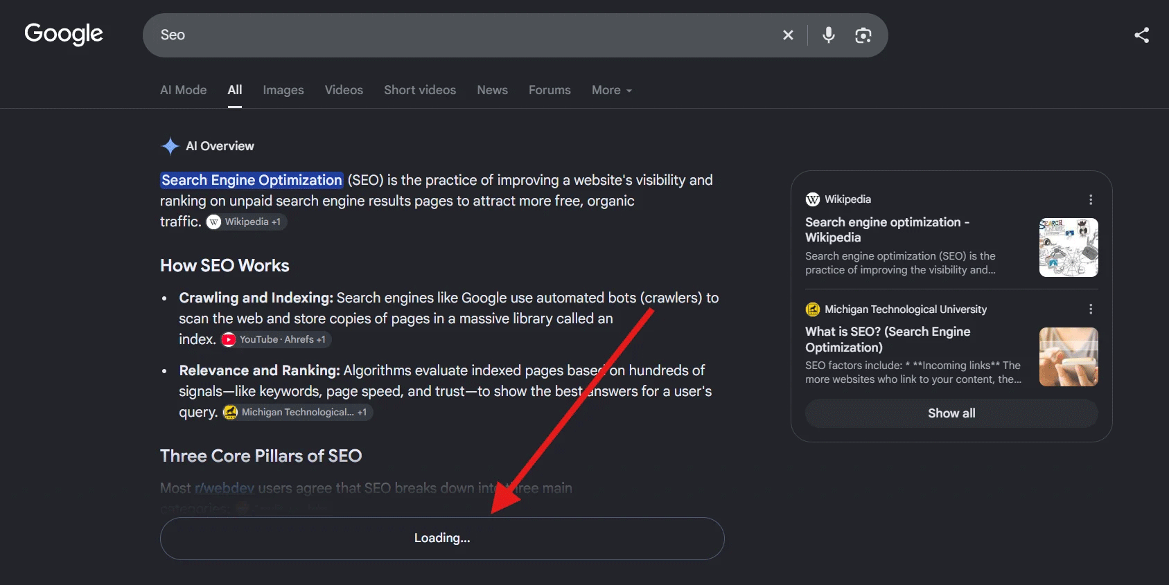 Google Ai Overview Loading Button