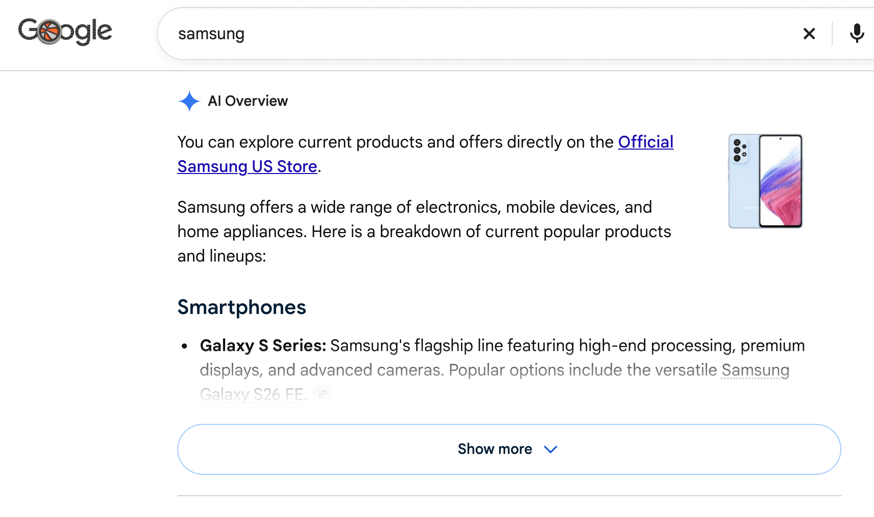 Google Ai Overview Mid Samsung