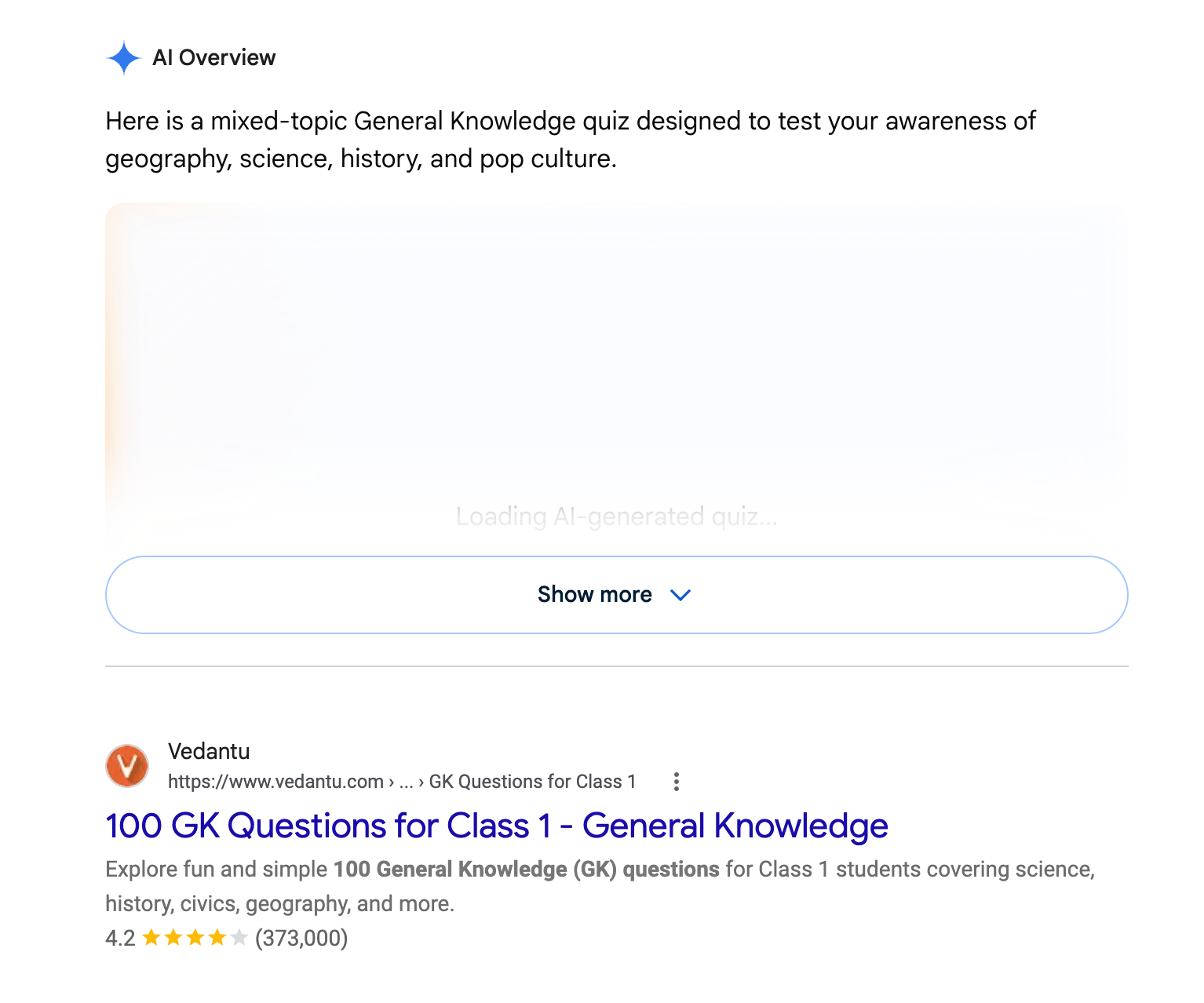 Google Ai Overview Quiz Generating