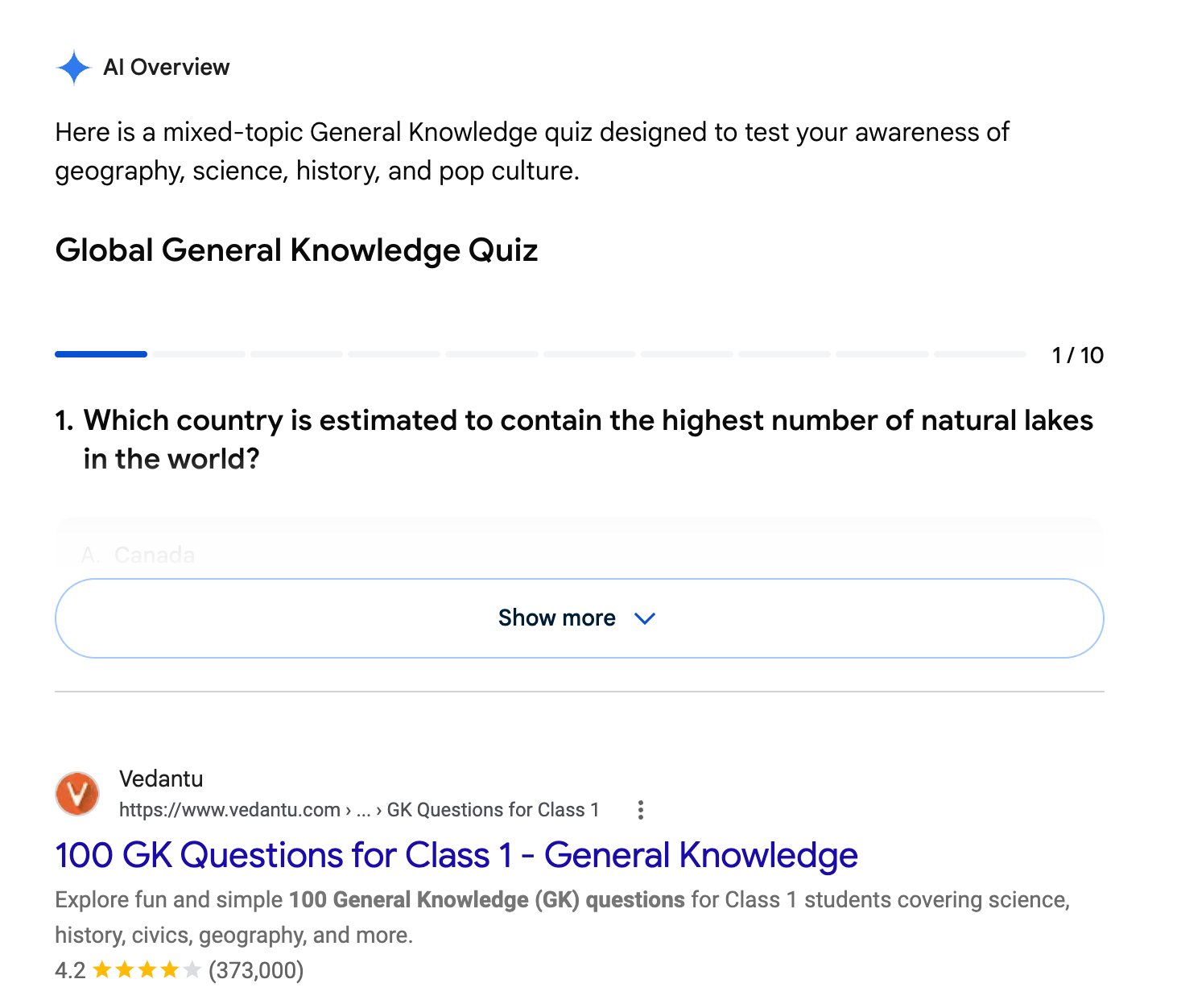 Google Ai Overview Quiz
