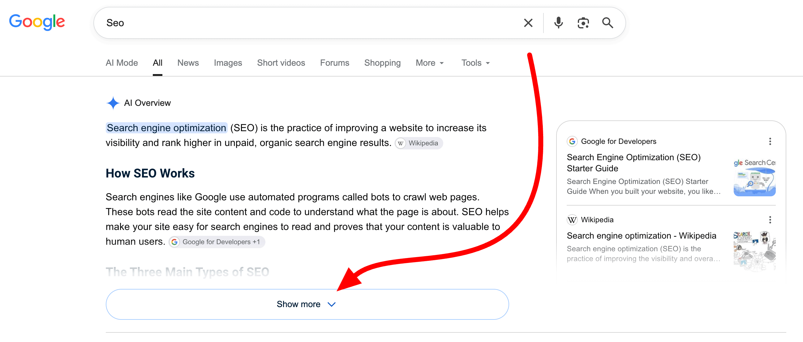Google Ai Overview Show More Button