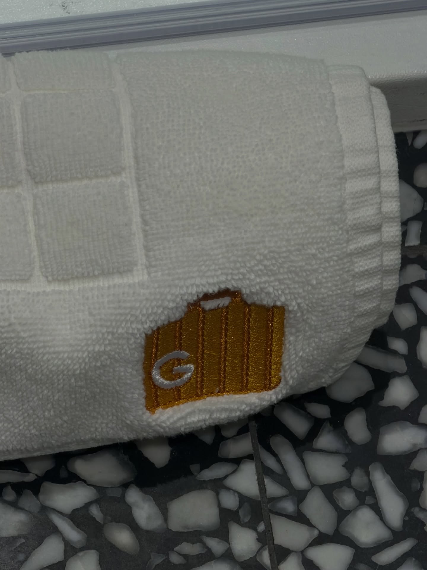 Towel With A Google Briefcase Logo