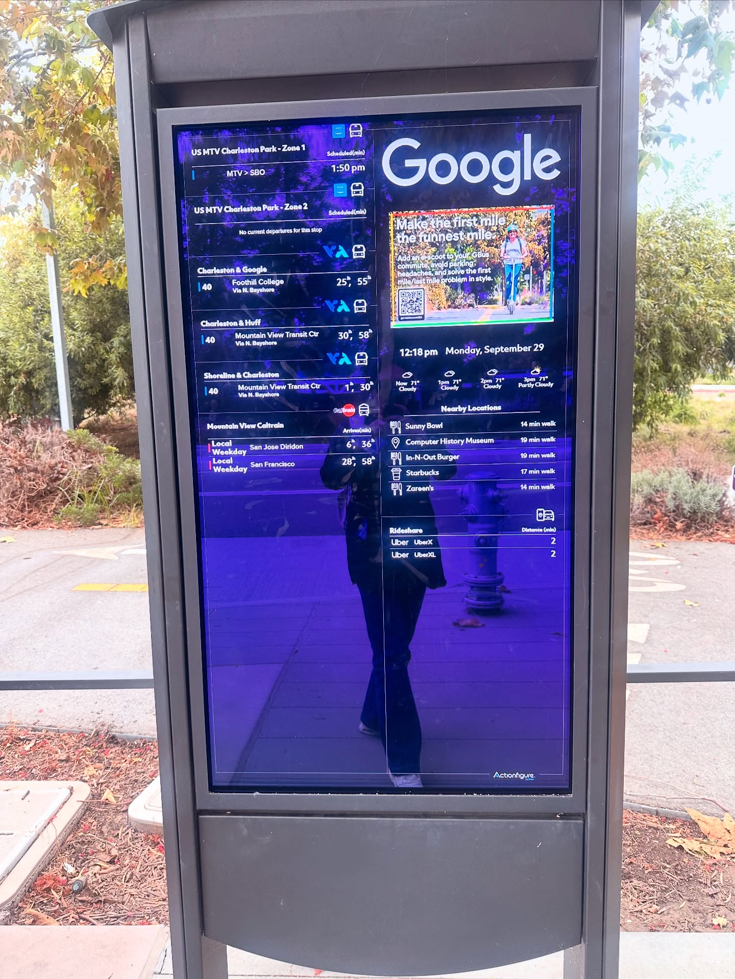 Google Bus Stop Advertisement