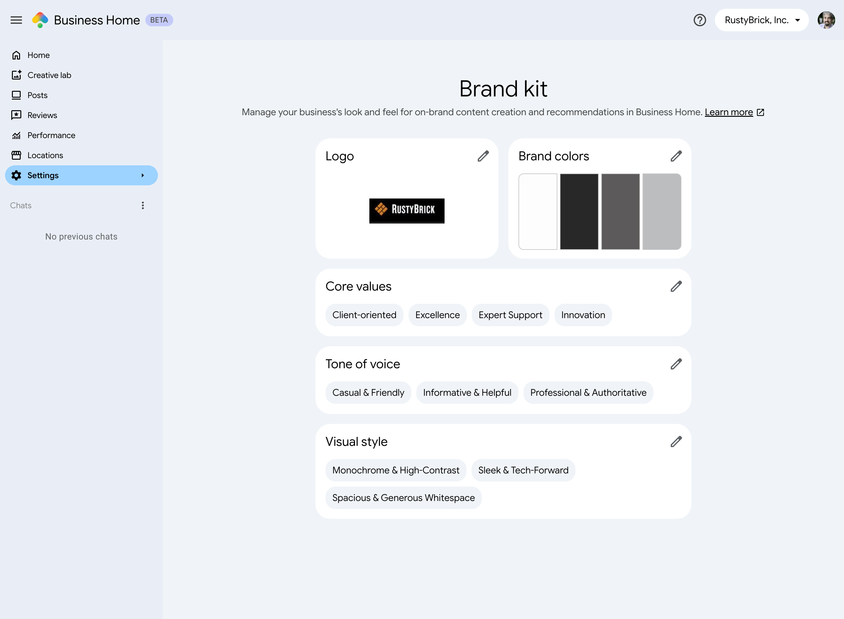 Google Business Home Brand Kit