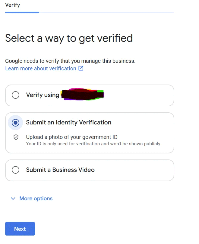 Google Business Profile Verification Government Id