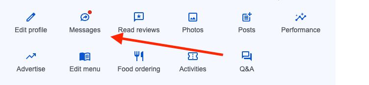 Google Business Profiles Messages Button