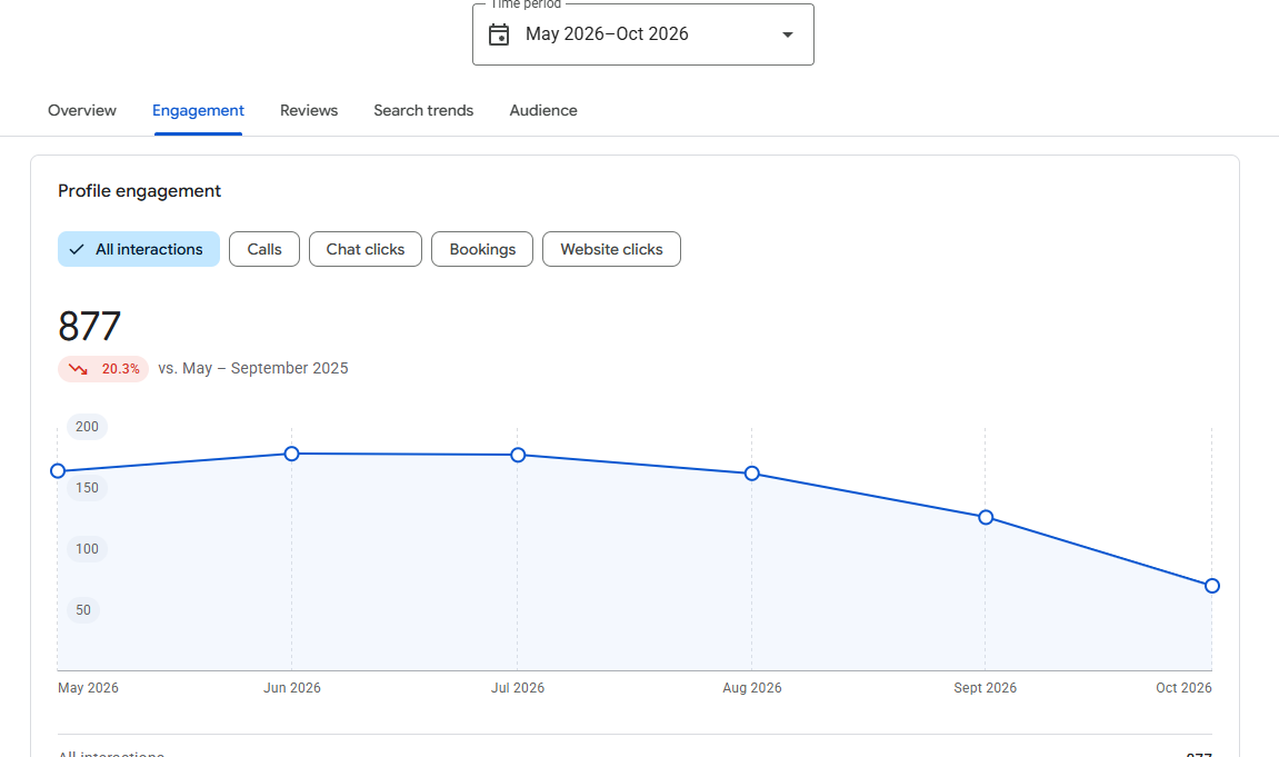 Google Business Profiles Performance Report New Engage