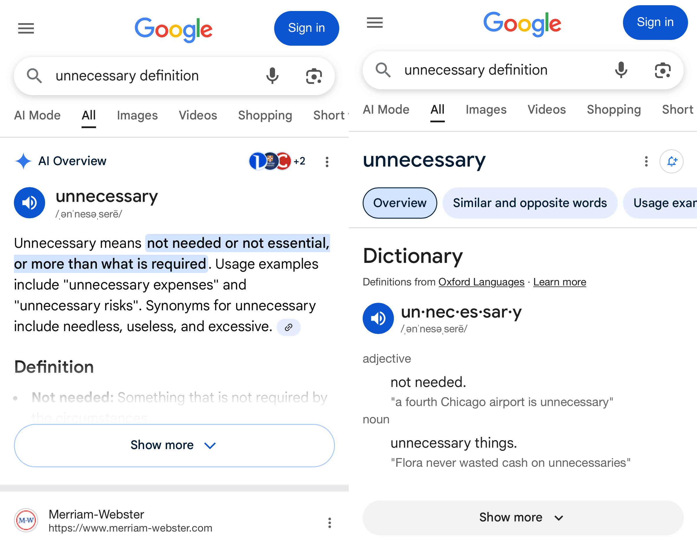 Google Definition Ai Overview