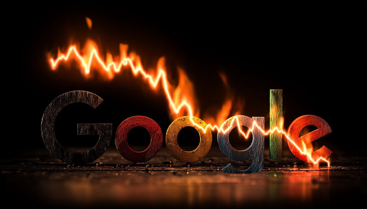 Google Fire Chart Down