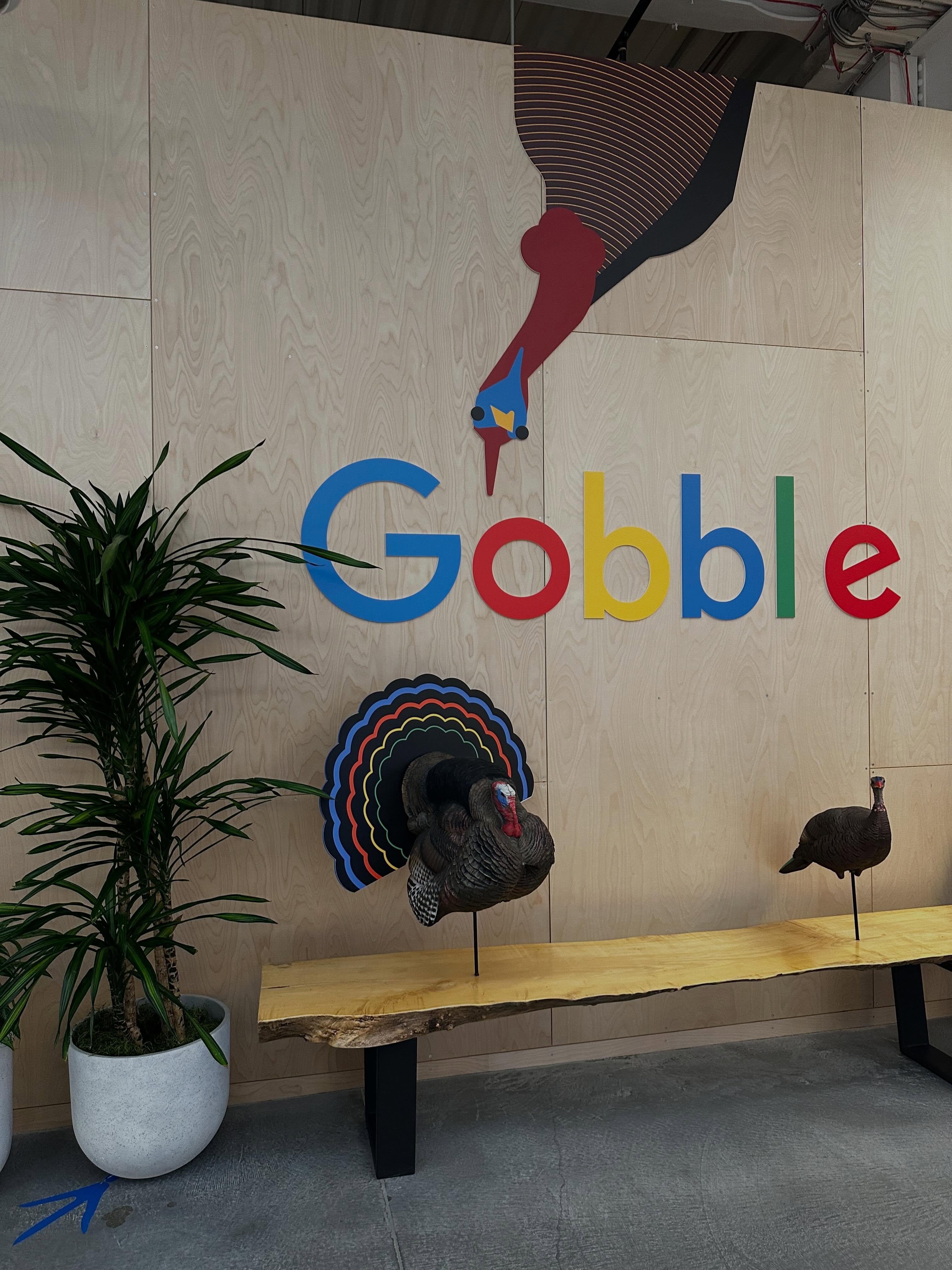 Google Gobble Turkey Signage