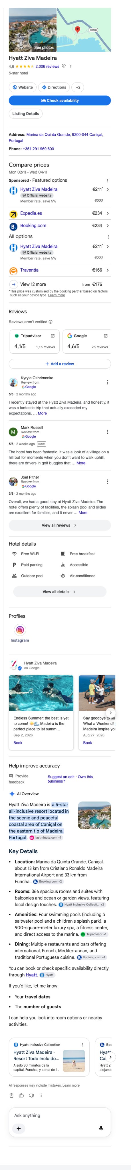 Google Hotel Ai Overview Bottom Panel Mobile