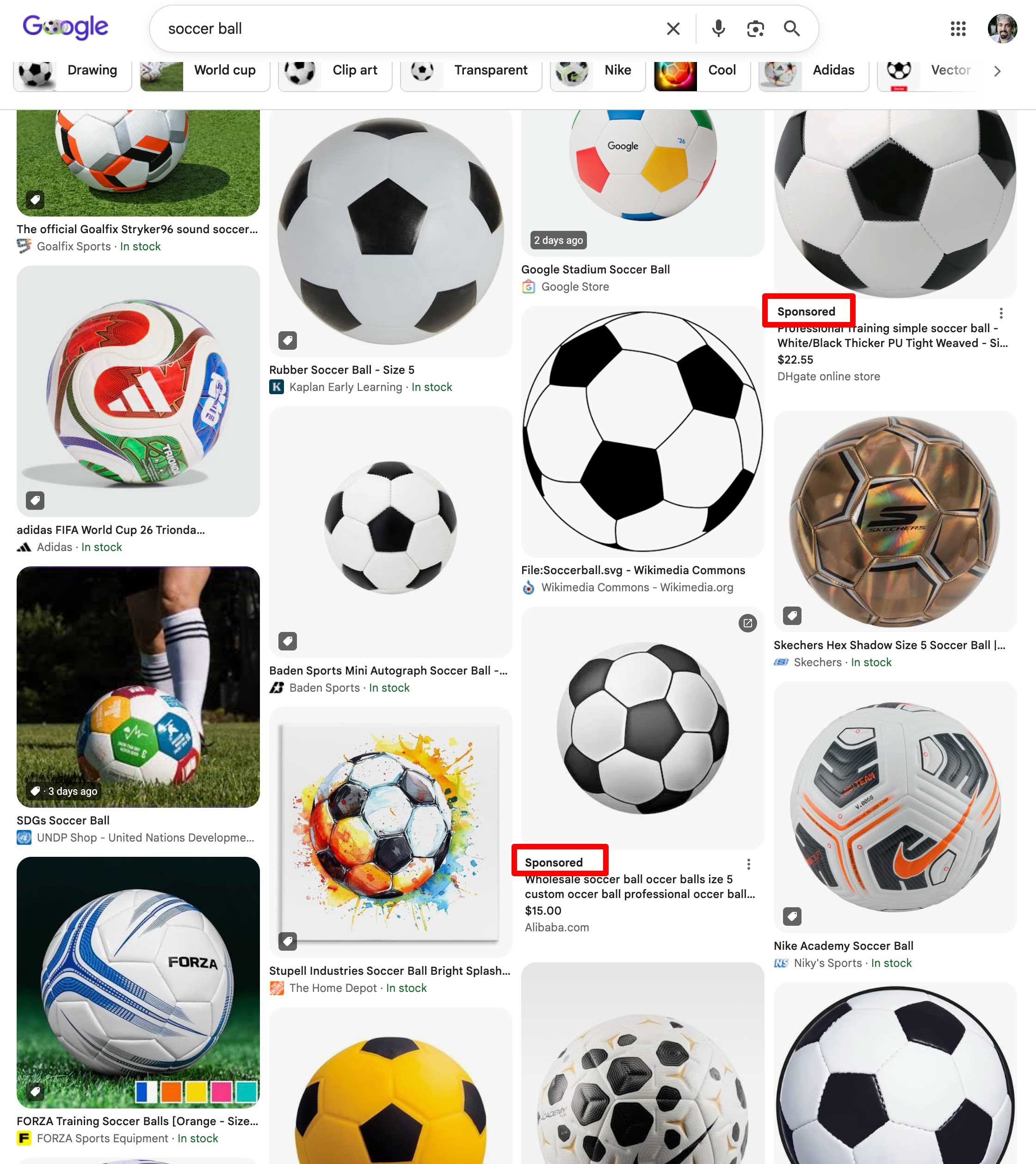 Google Image Search Mix Ads