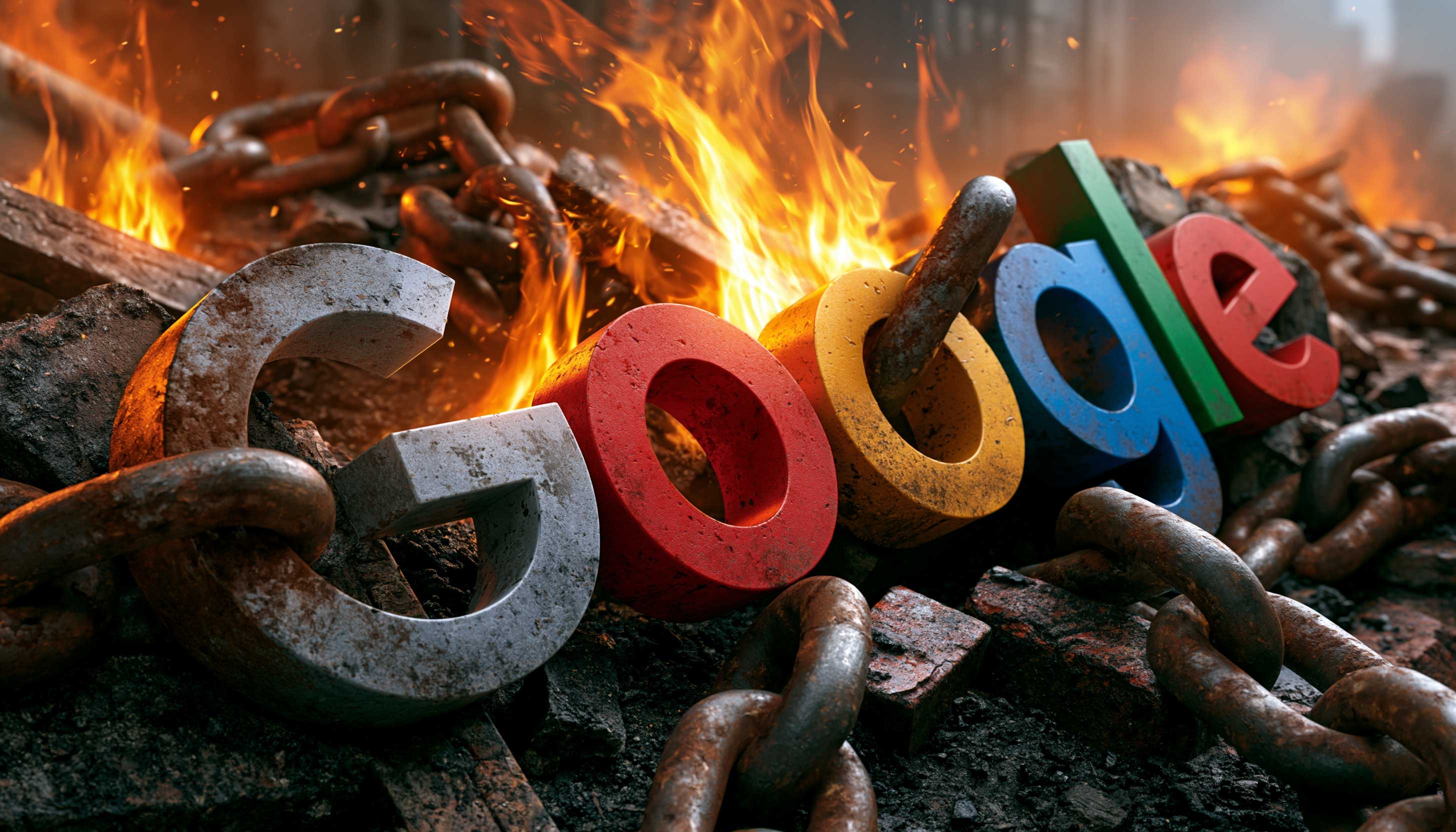 Google Links Logo Fire