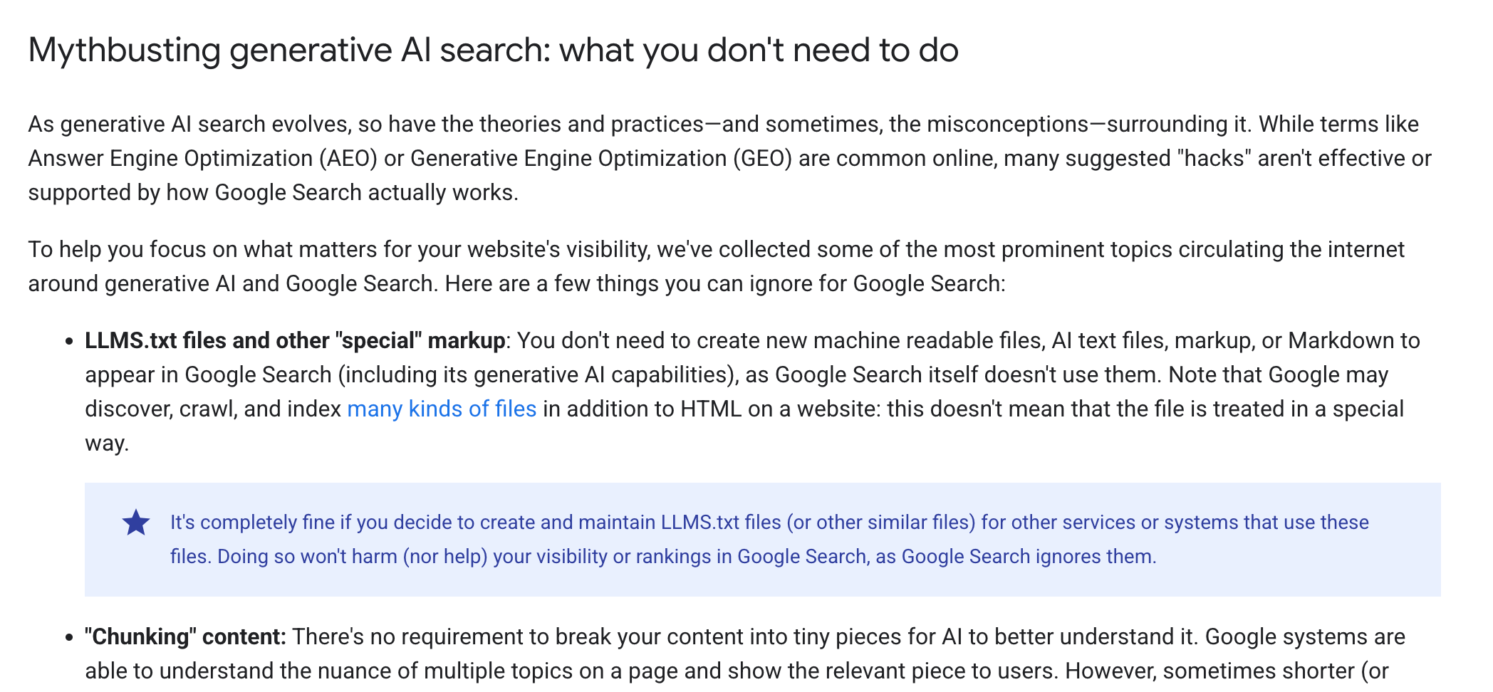 Google Llm Doc Update