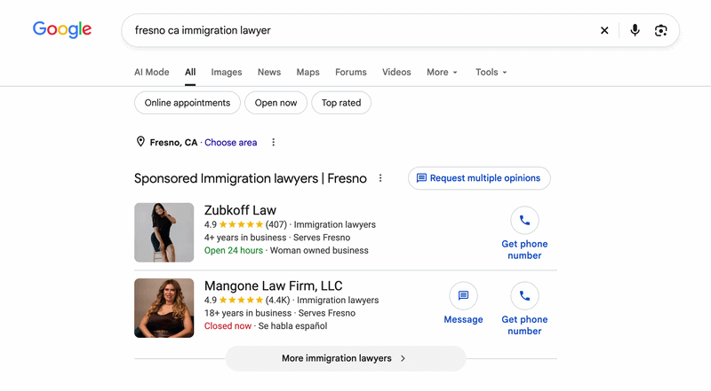 Google Local Service Ads Phone Hidden