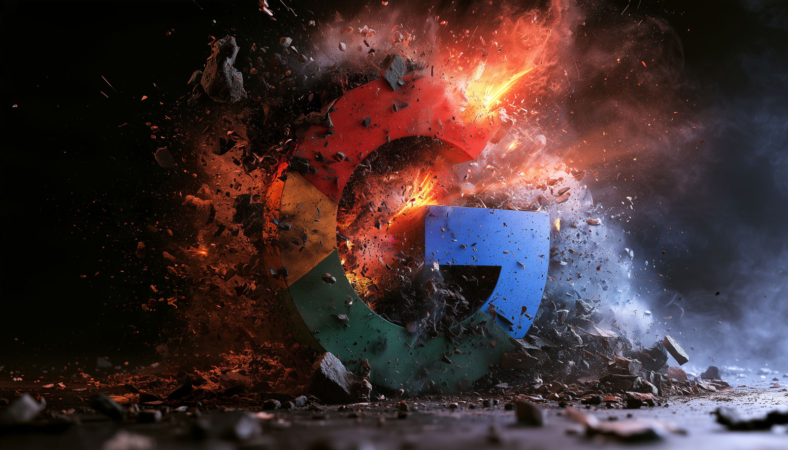 Google Logo Explode