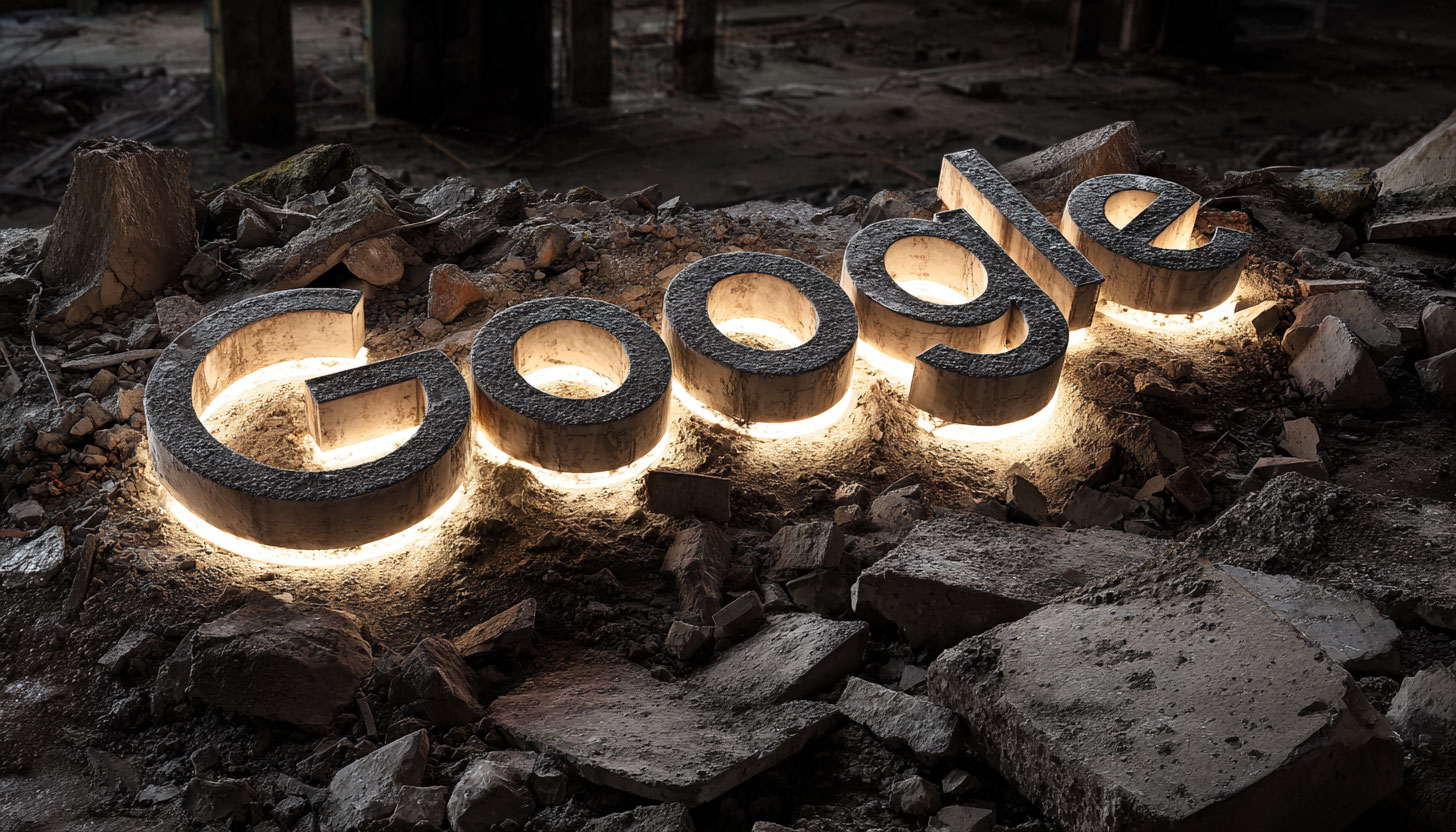 Google Logo Rubble