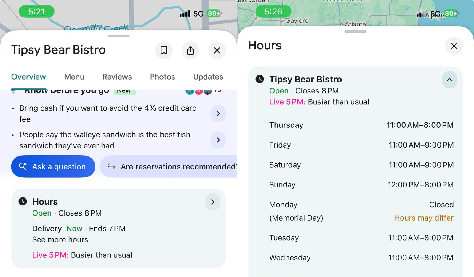 Google Maps Hot Pink Live Time