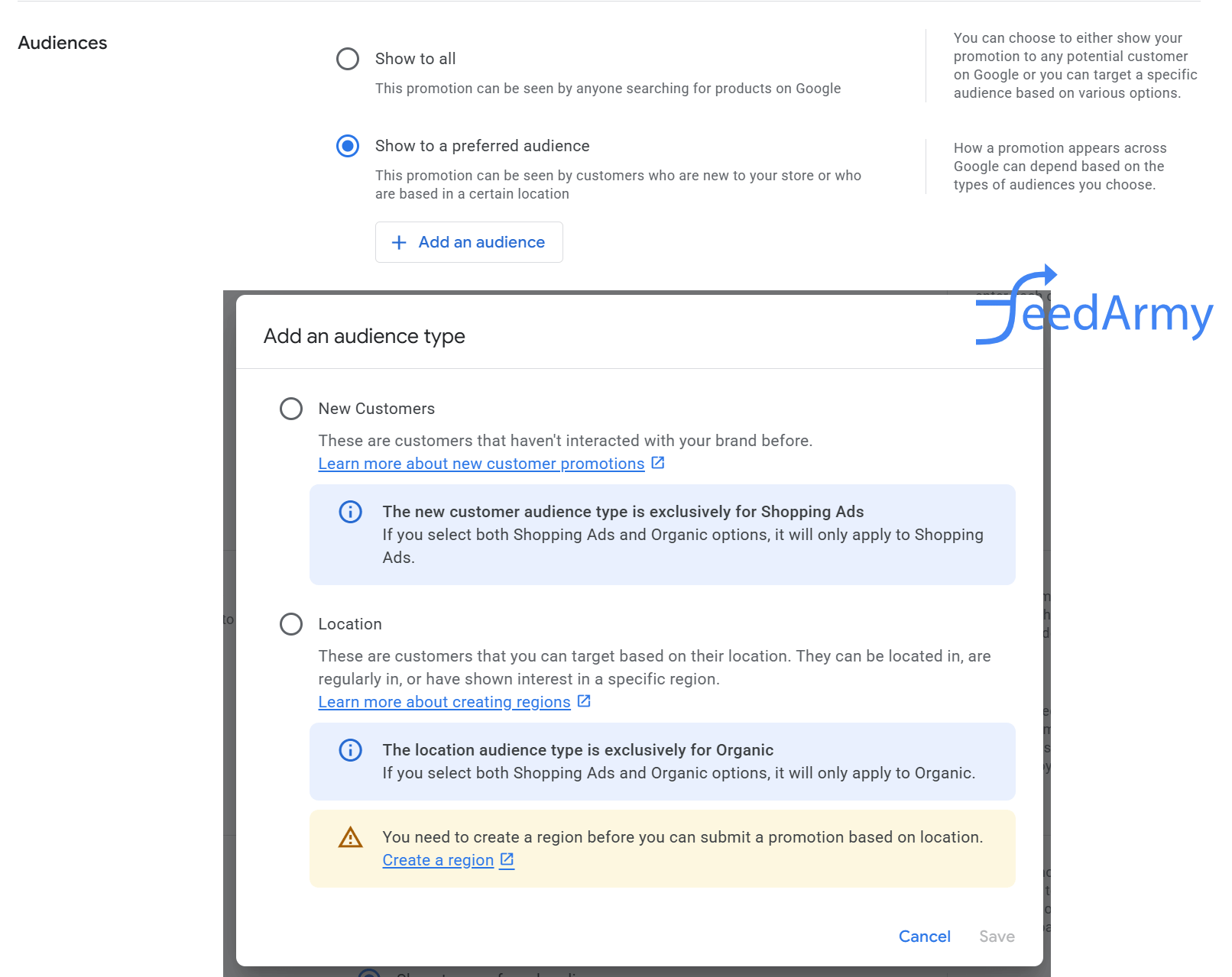 Google Merchant Center Audience Targeting