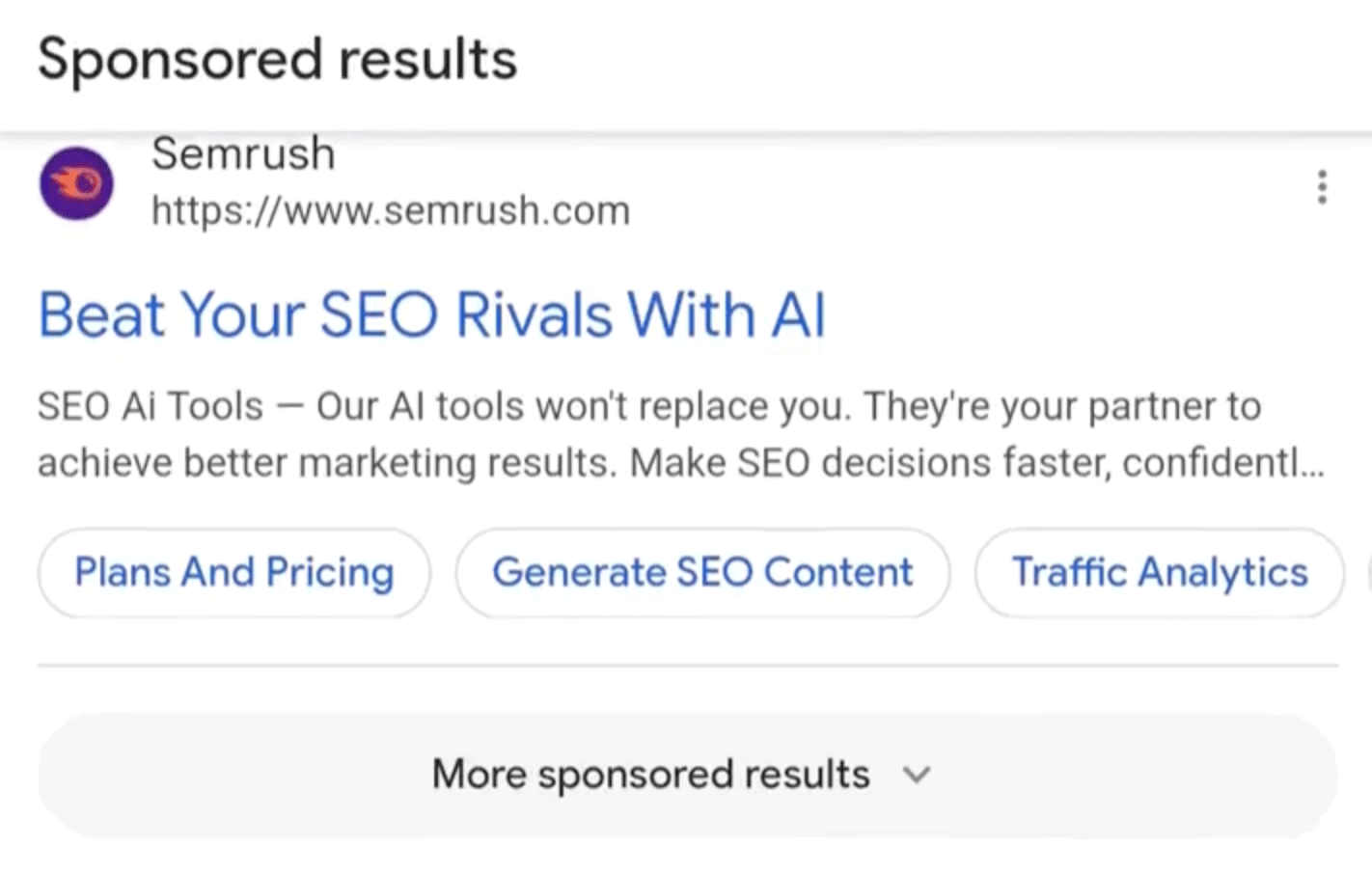 Image of the &quot;more sponsored results&quot; button
