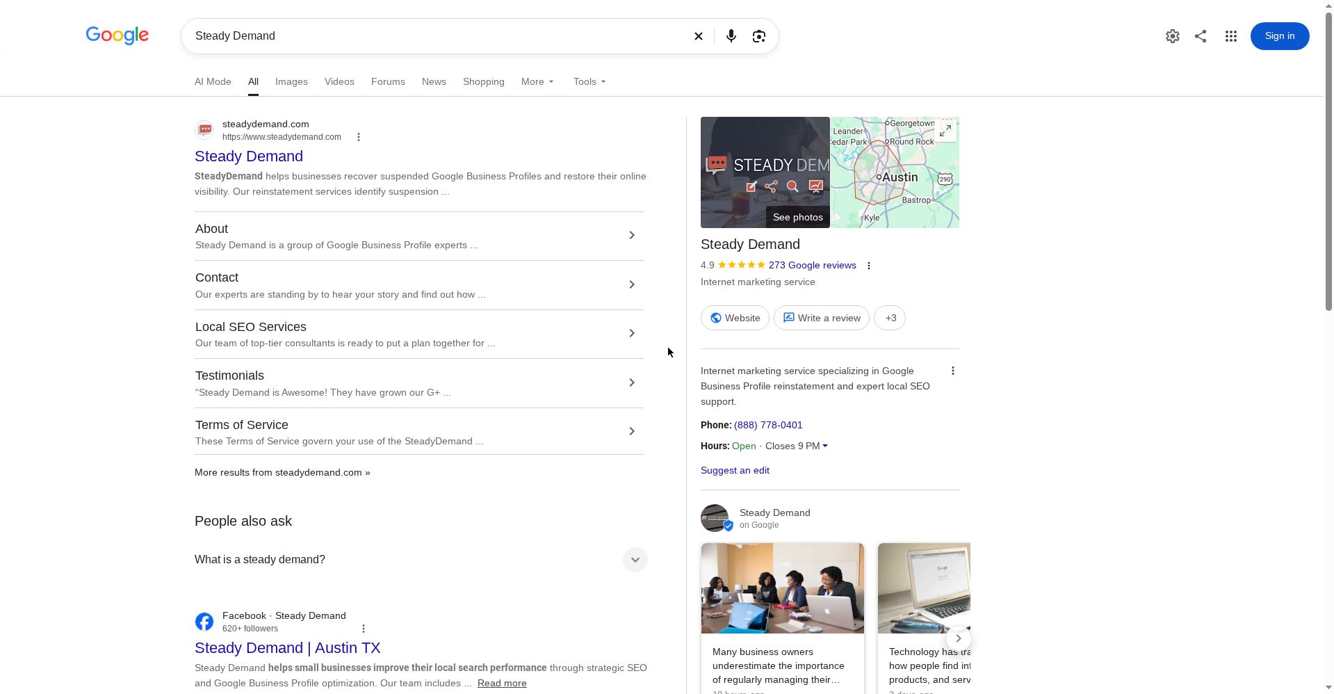 Google Posts Higher