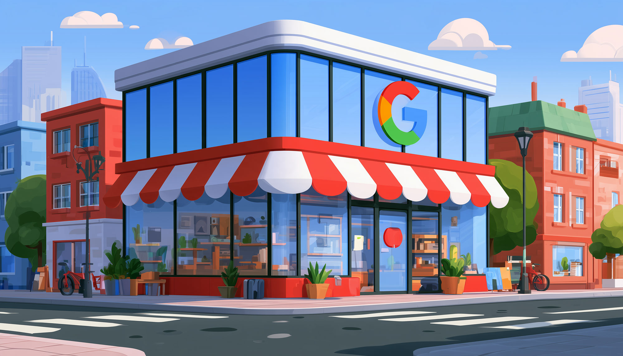 Google Retail Store Street Corner