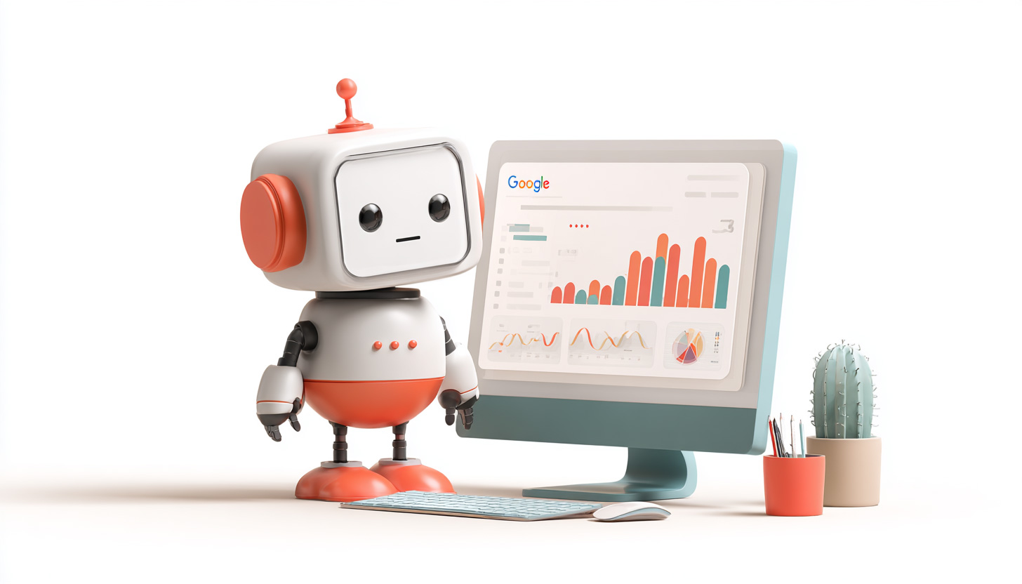 Google Robot Looking At Reports