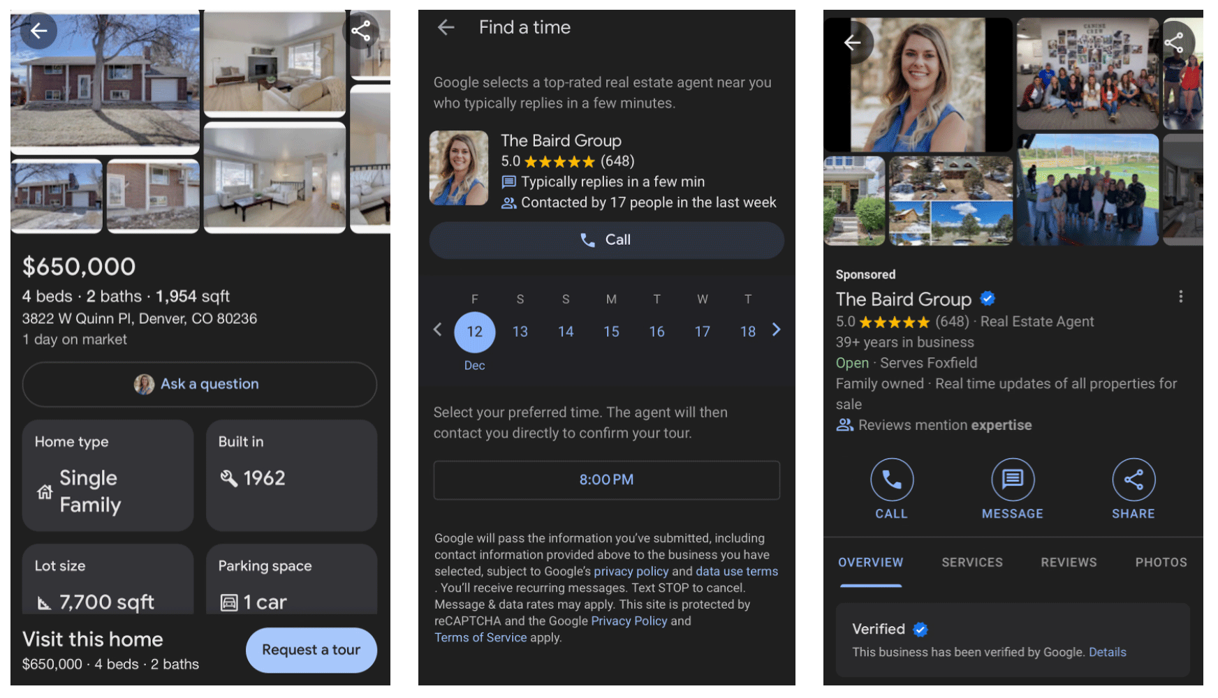 Google Search Property Sales Listings