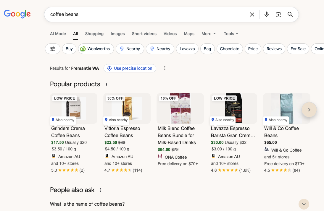 Google Search Tinted Colored Background