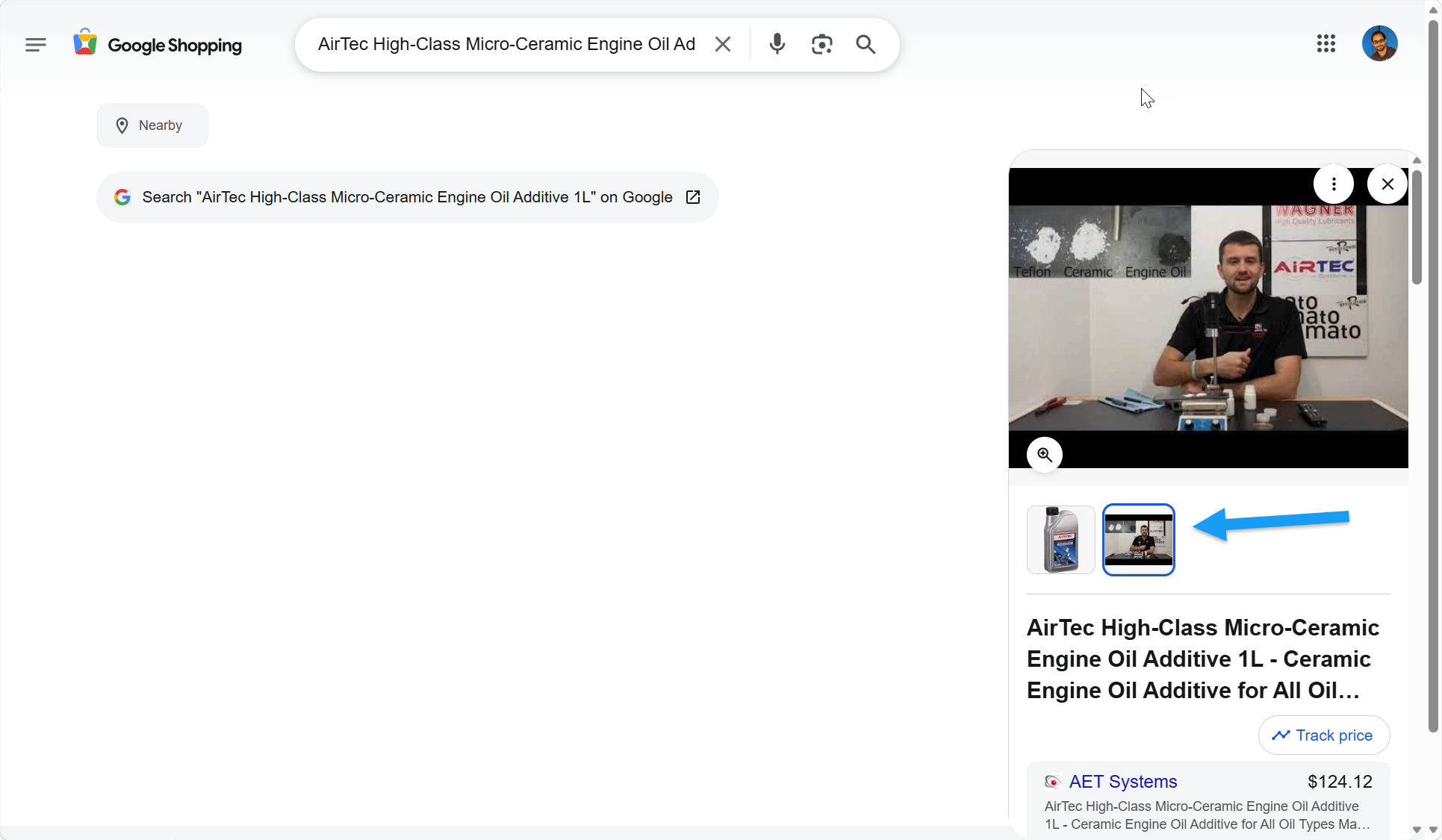 Google Shopping Listing No Video