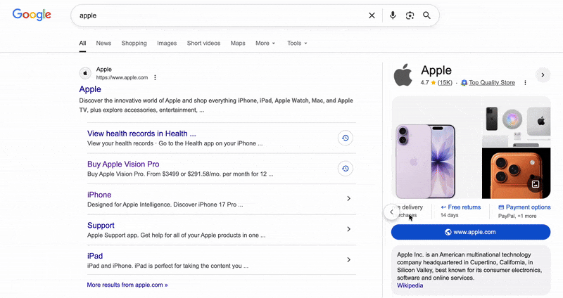 Google Store Panel Carousel Ship Options Click