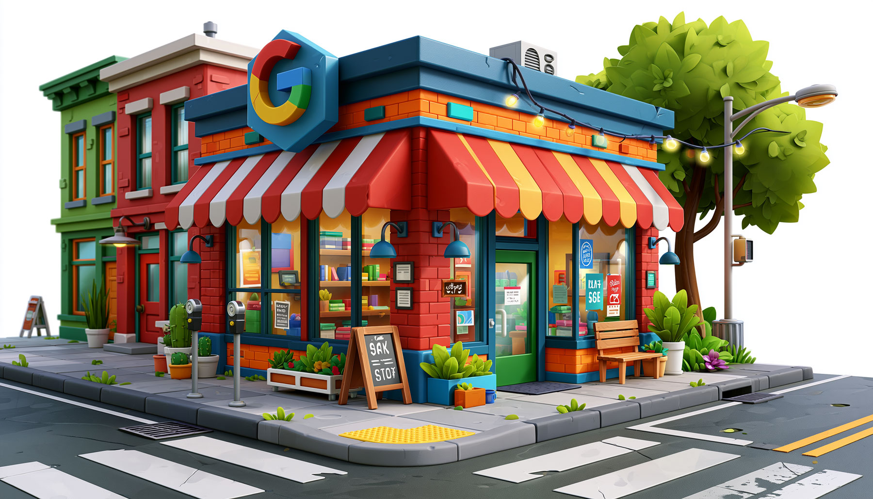 Google Street Corner Local Store