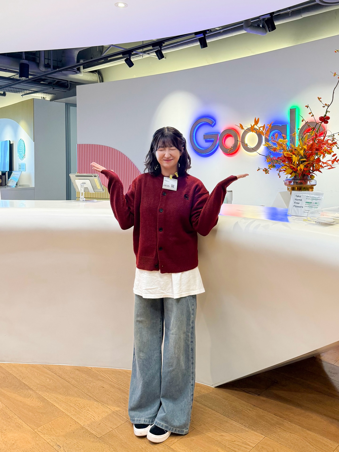 Google Take Home Free Flowers Sign