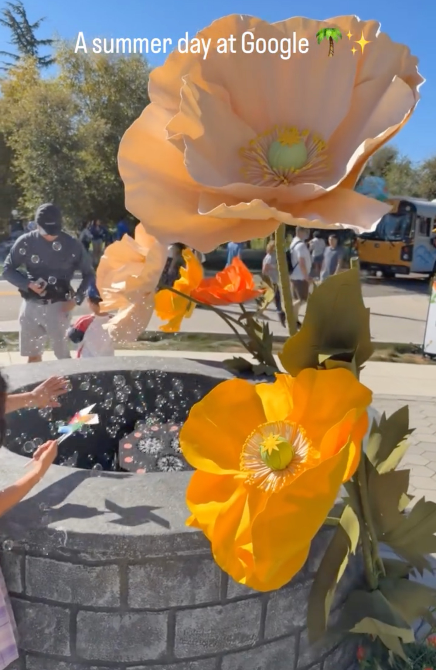 Google Well Bubbles Giant Flowers