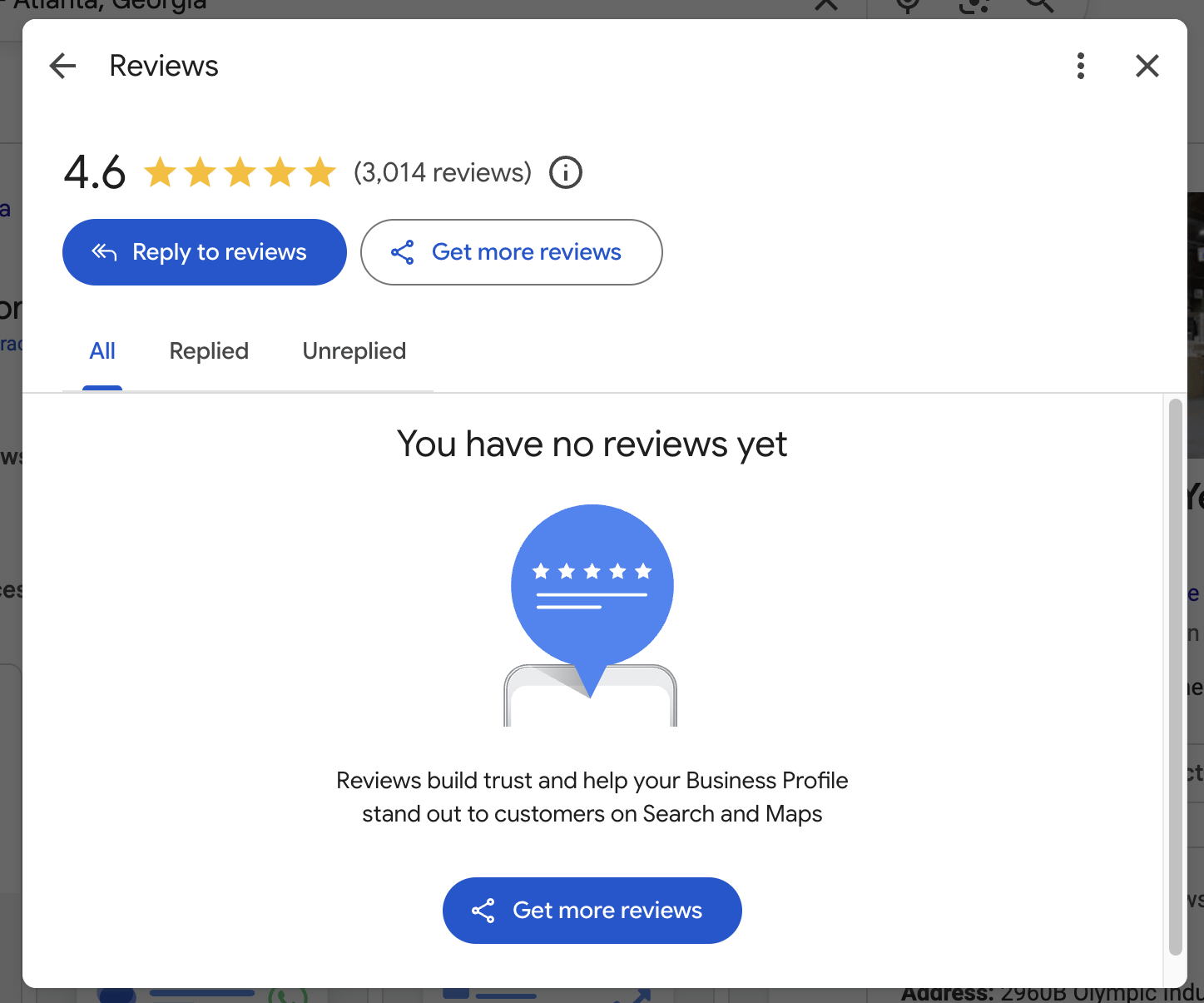 Google You Have No Reviews Yet