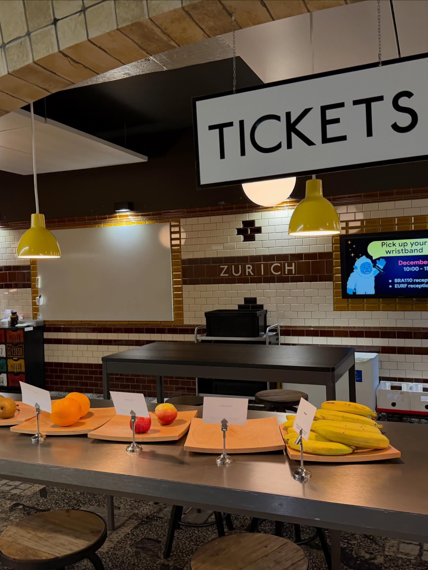 Google Zurich Food Ticket Station