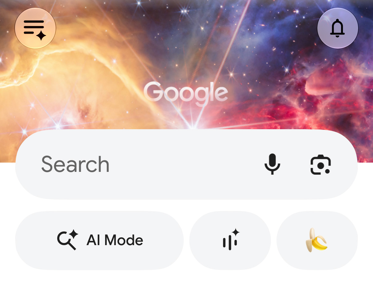 Nano Banana Google App Button