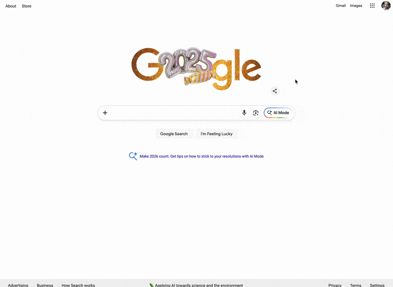 New Years Eve On Day Google Logo