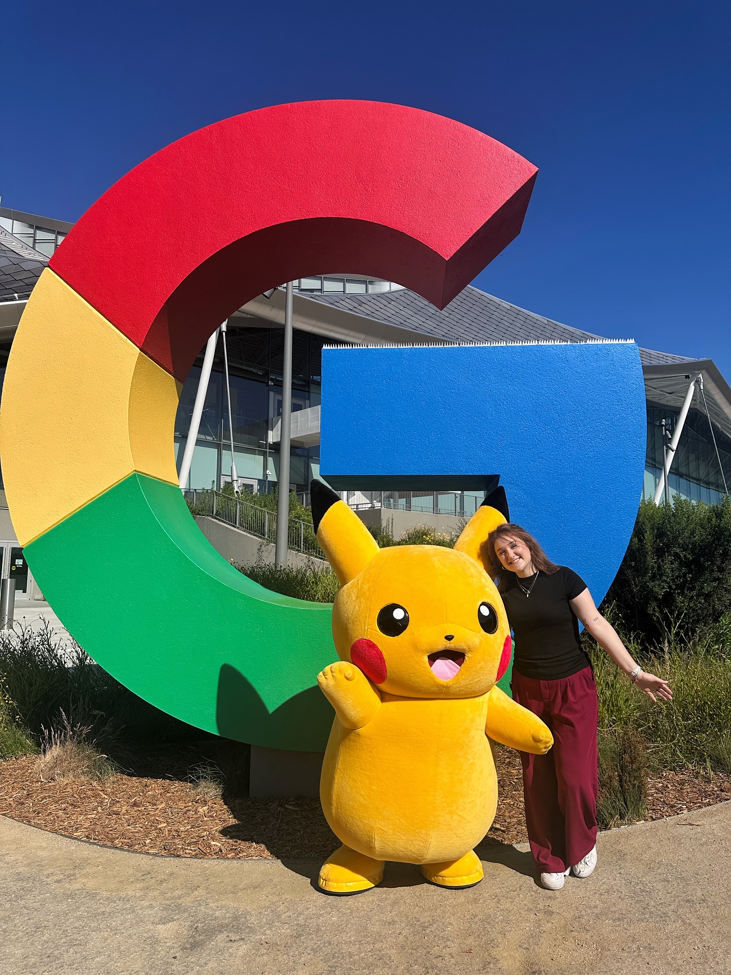Pikachu At Google Super G Logo