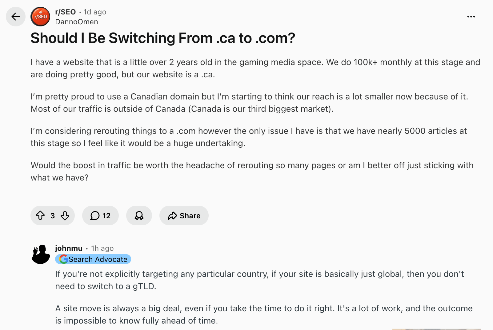 Reddit Site Move Q Johnmu