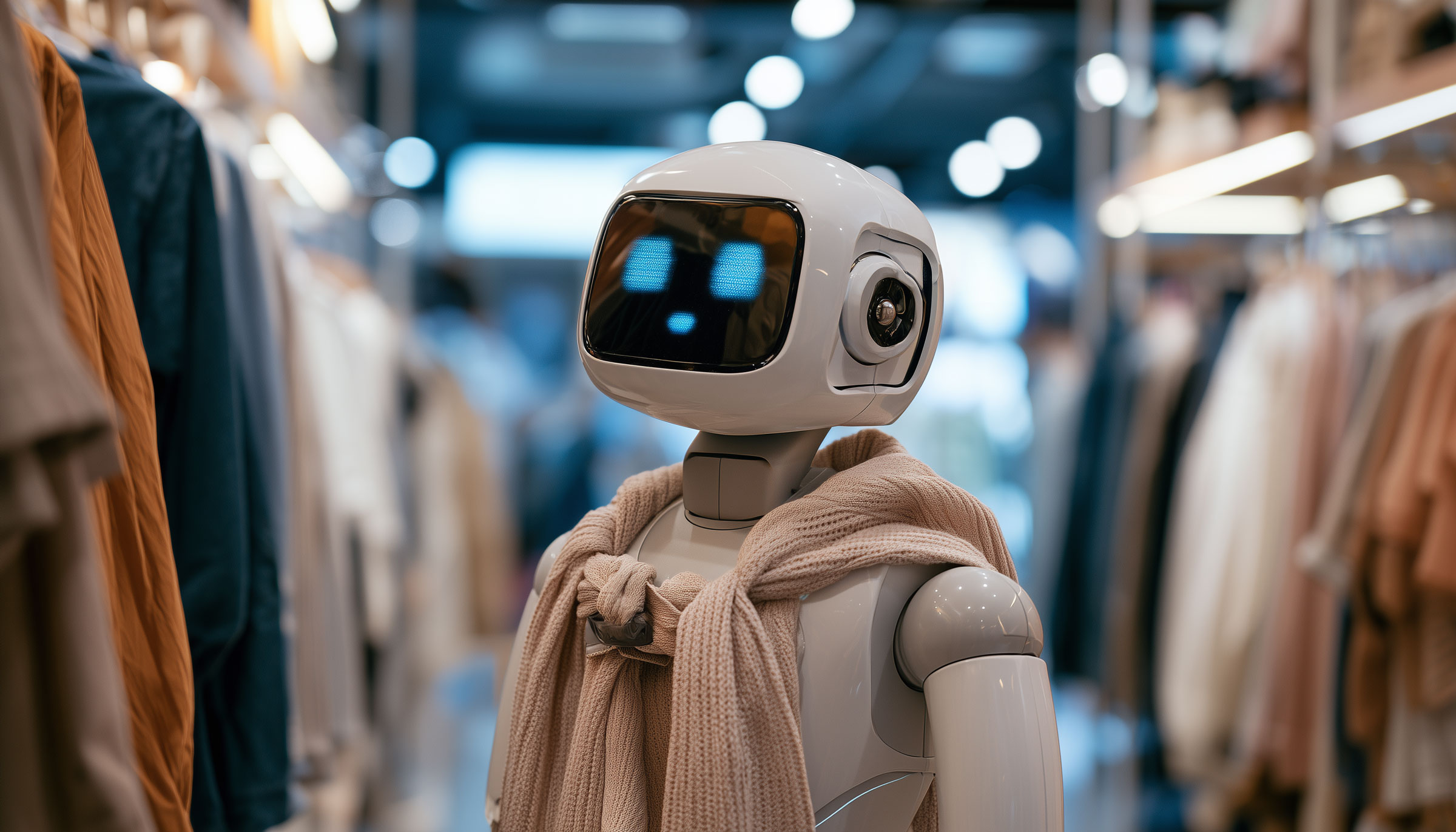 Robot Trying On Clothing