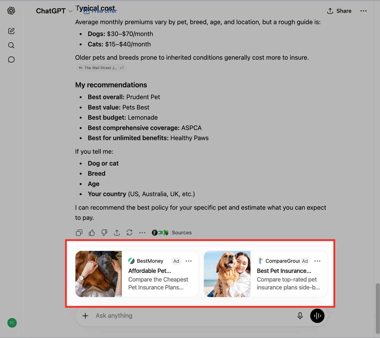 Two Chatgpt Ads