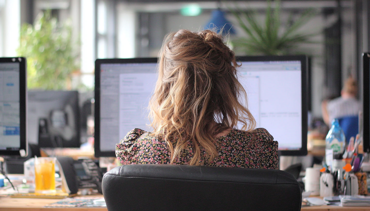 Woman Agency Desk Screen