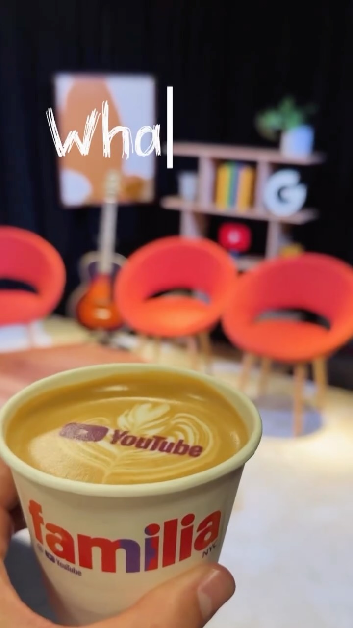 YouTube Logo Latte Art