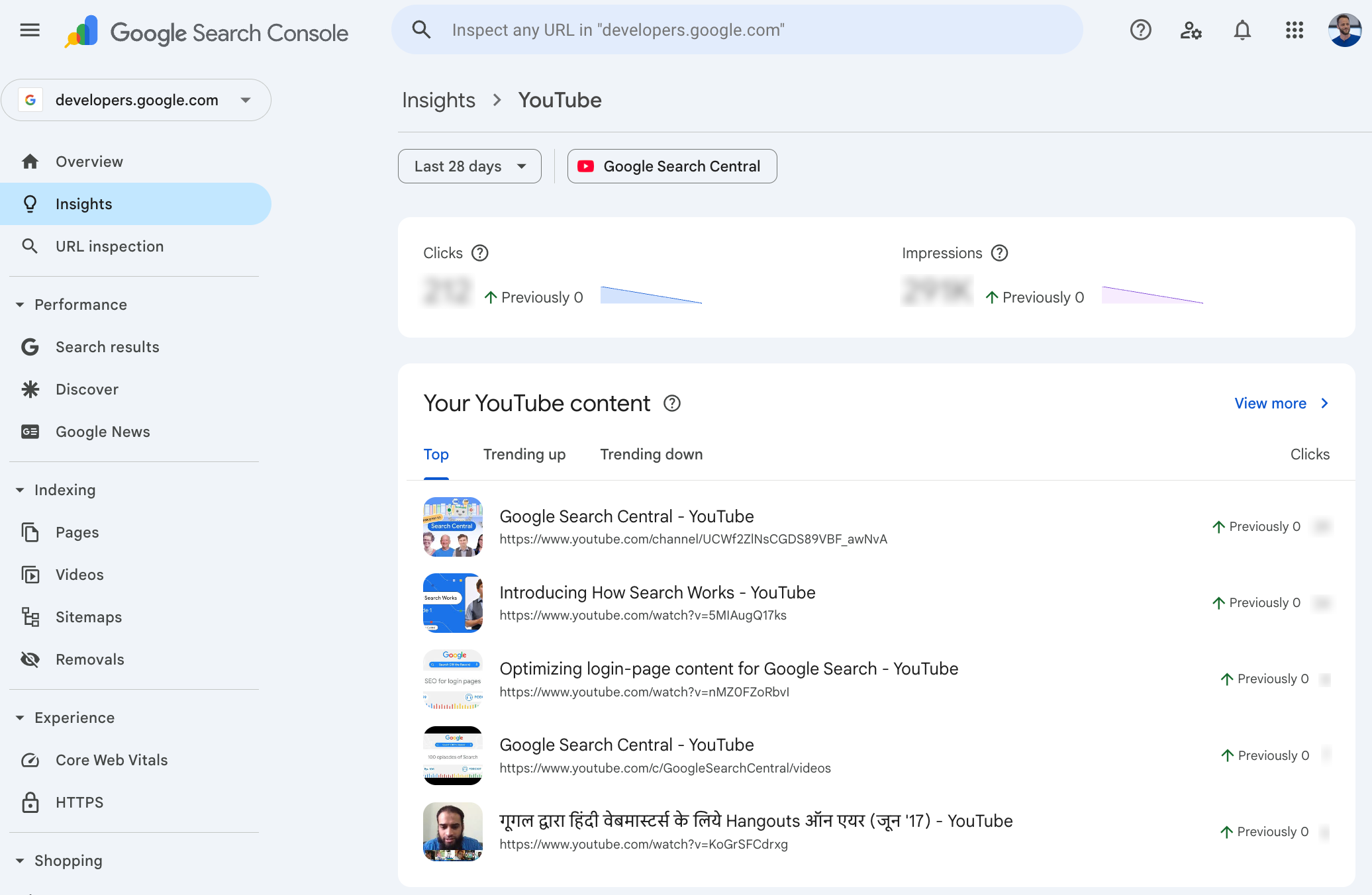 Youtube Social Search Console